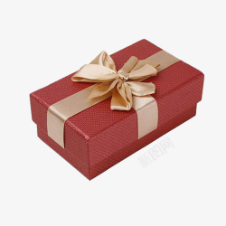 高档V型包装丝带红色礼物盒盒型高清图片