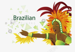巴西美女彩色羽毛巴西女郎高清图片