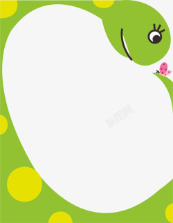 绿色小蛇边框矢量图素材