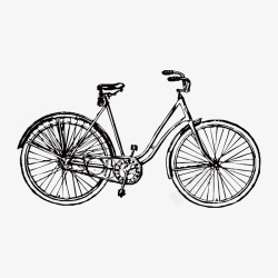 交通工具素描古代车自行车高清图片