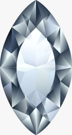 银色钻石椭圆立体素材