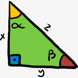 等腰直角三角形直角三角形图标高清图片