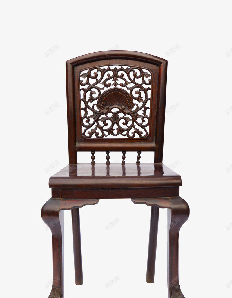 椅子背面png免抠素材_新图网 https://ixintu.com 中式 坐位 坐席 座位 木制 椅子背面 背部花纹 镂空雕刻