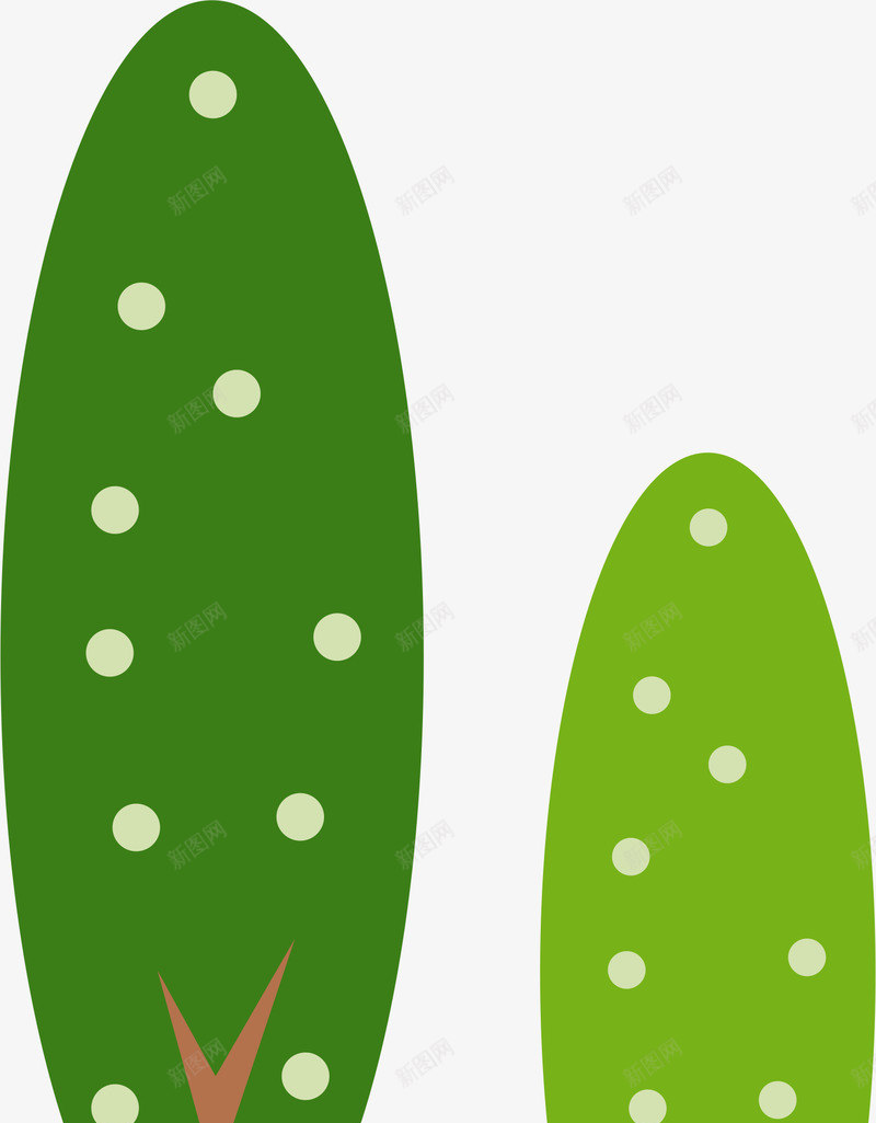 抽象绿树png免抠素材_新图网 https://ixintu.com AI 卡通 圆点 大树 手绘 抽象 树木 线条 绿树 绿色