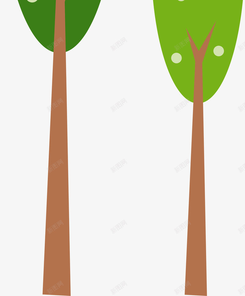 抽象绿树png免抠素材_新图网 https://ixintu.com AI 卡通 圆点 大树 手绘 抽象 树木 线条 绿树 绿色