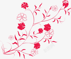花朵创新中式花纹矢量图素材
