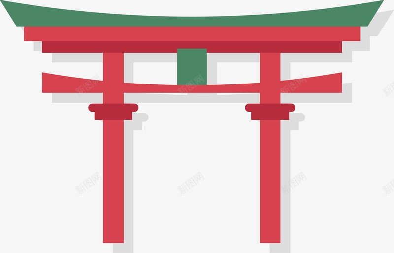 中式建筑矢量图ai免抠素材_新图网 https://ixintu.com 中式建筑 卡通简约 建筑 彩色底纹 扁平化 矢量图案 矢量图