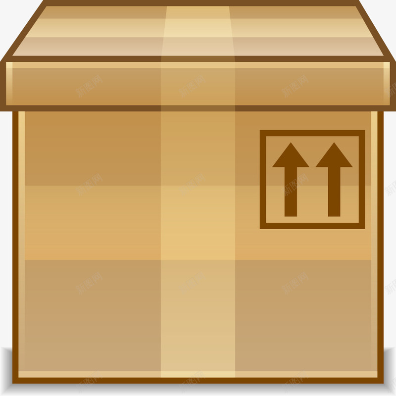 向上图标的纸箱卡通图png_新图网 https://ixintu.com 包装 向上箭头 手绘图 方向图标 简图 纸盒 纸箱