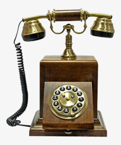 老式复古电话机元素高清图片