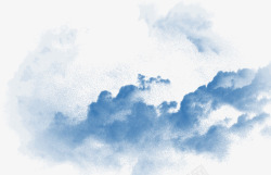 蓝色云朵对话框梦幻蓝色云朵绚丽高清图片