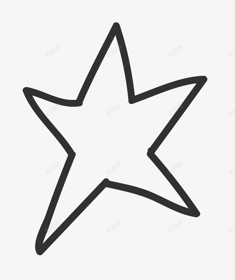 黑色的手绘五角星图标png_新图网 https://ixintu.com 五角星 免抠图 手绘五角星 效果图 装饰图 装饰画 黑色五角星