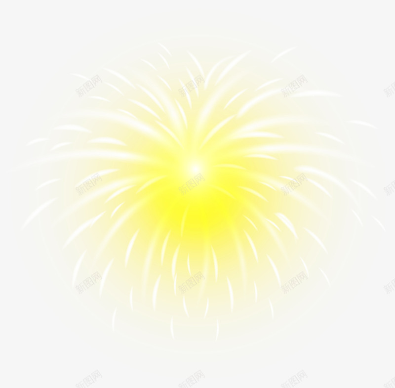 新年黄色美丽烟花png免抠素材_新图网 https://ixintu.com 新年烟花 新春烟花 生日礼花 礼花 美丽烟花 黄色光晕 黄色烟花
