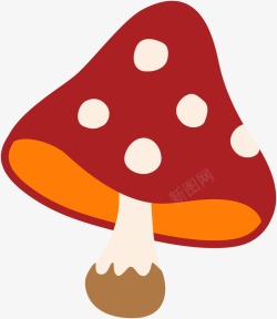 蘑菇效果图红色卡通蘑菇装饰高清图片