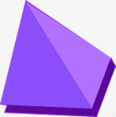 紫色三角形立体效果图素材