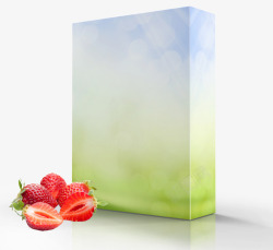 包装盒子草莓味素材