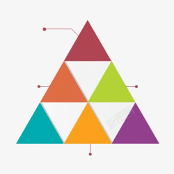 三角形组合PPT装饰图案素材