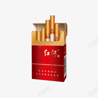 红河运香烟盒png免抠素材_新图网 https://ixintu.com 包装 吸烟 盒子 红河 运 香烟盒