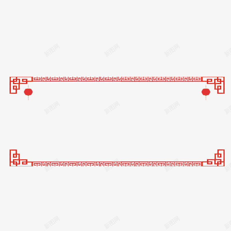 红色灯笼边框节日元素psd免抠素材_新图网 https://ixintu.com 喜庆 平面 庆祝 灯笼 红色 节日 设计 边框