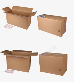 纸壳盒子快递包装盒纸盒子高清图片