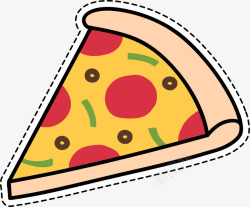 披萨贴纸三角披萨美食高清图片