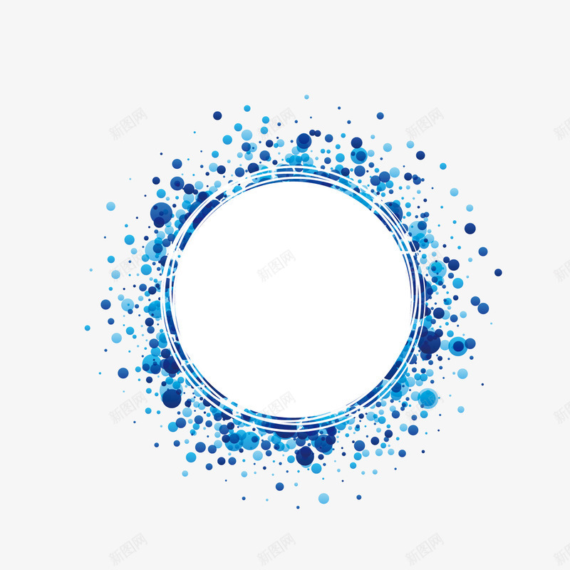 蓝色圆点装饰矢量图ai免抠素材_新图网 https://ixintu.com 圆点 圆点装饰 蓝色圆点 矢量图