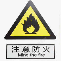 注意防火防火标志图标高清图片
