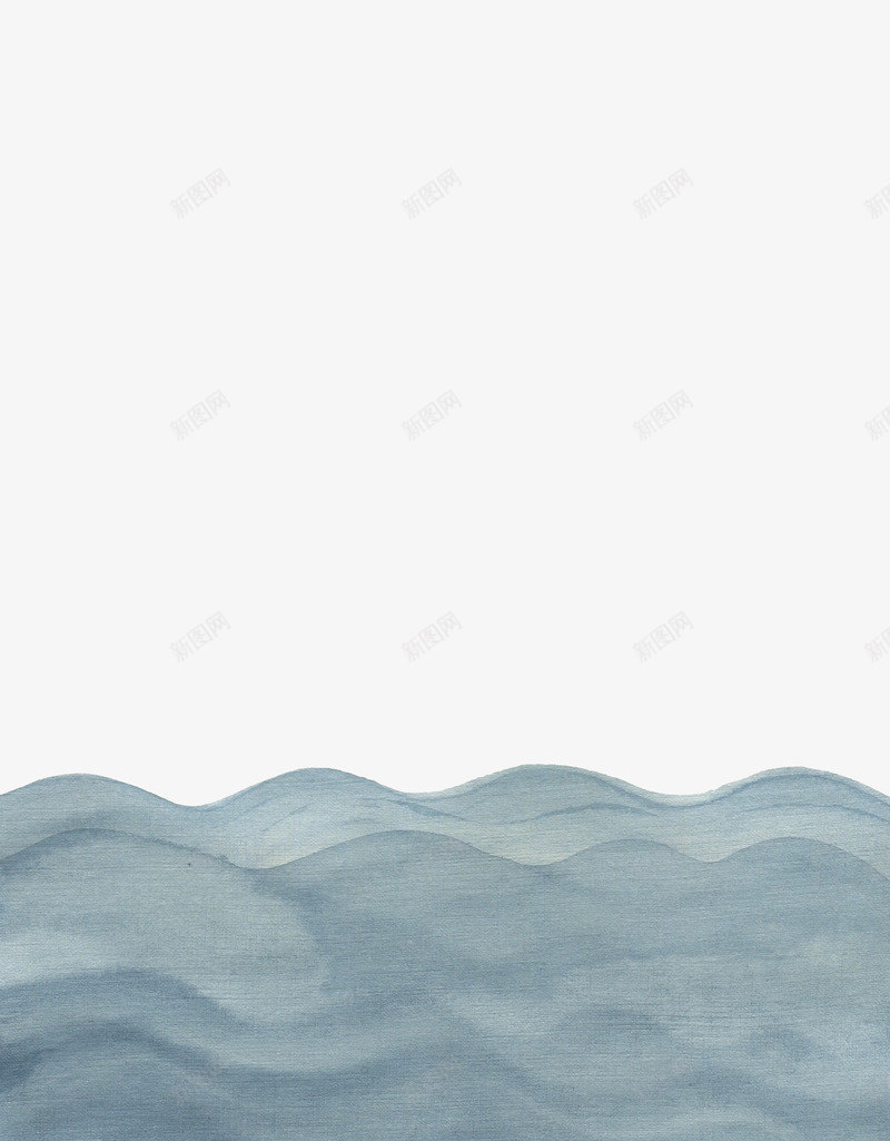 灰色手绘大海装饰png免抠素材_新图网 https://ixintu.com 卡通大海图 大海 大海效果图 大海装饰 手绘大海 灰色大海