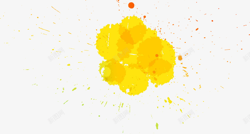 黄色水彩渲染晕染png免抠素材_新图网 https://ixintu.com 水彩晕染 水彩渲染 水彩颜料 黄色圆点 黄色水彩 黄色颜料