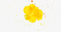 黄色水彩渲染晕染素材
