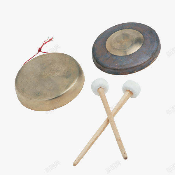 中国民族乐器png免抠素材_新图网 https://ixintu.com 中式乐器 少数民族乐器 铜锣