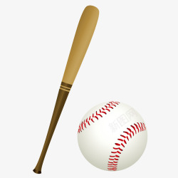 创意棒球杆手绘运动棒球矢量图高清图片