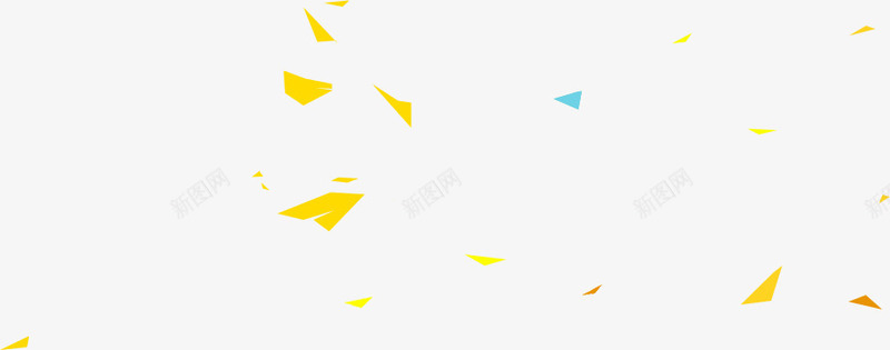 黄色漂浮三角形海报png免抠素材_新图网 https://ixintu.com 三角形 海报 漂浮 黄色