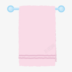 粉色的卡通毛巾装饰素材