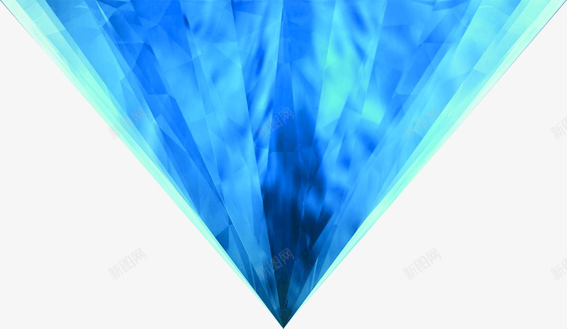 蓝色渐变的三角形png免抠素材_新图网 https://ixintu.com 三角形 渐变 蓝色