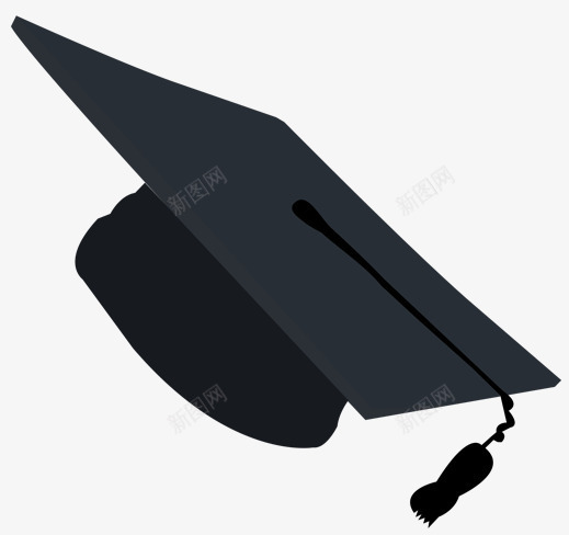 黑色的学士帽效果图png免抠素材_新图网 https://ixintu.com 卡通手绘 学士帽 帽子 装饰图 黑色 黑色帽子