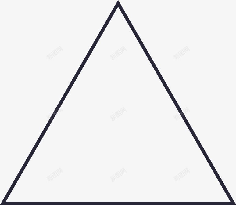 中空三角形矢量图图标eps_新图网 https://ixintu.com 中空三角形 矢量图