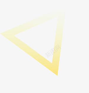 黄色透明三角形装饰png免抠素材_新图网 https://ixintu.com 三角形 装饰 透明 黄色