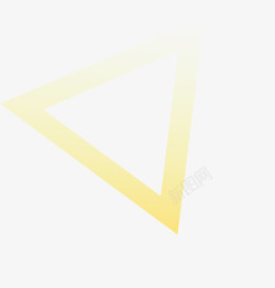 黄色透明三角形装饰素材