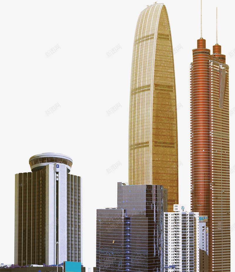 现代建筑物png免抠素材_新图网 https://ixintu.com 大厦 房地产 未来城市 高楼大厦