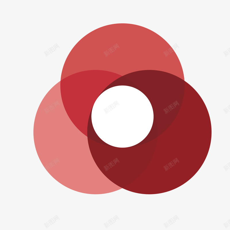 红色圆形组合矢量图ai免抠素材_新图网 https://ixintu.com 叠加 商务 圆形 圆点 形状 标签 白色 红色 矢量图