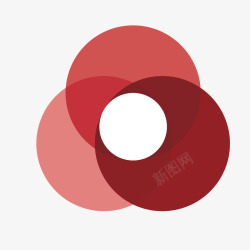 叠加圆点红色圆形组合矢量图高清图片