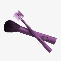 简约毛刷紫色化妆毛刷高清图片