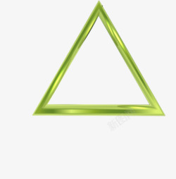 精致ppt素材漂亮的绿色的质感三角体高清图片