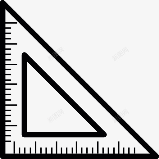 广场图标png_新图网 https://ixintu.com 尺 工具和器具 画画 直角三角形 等腰直角三角形