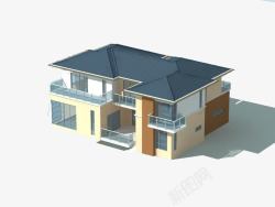 cad效果图房子模型高清图片
