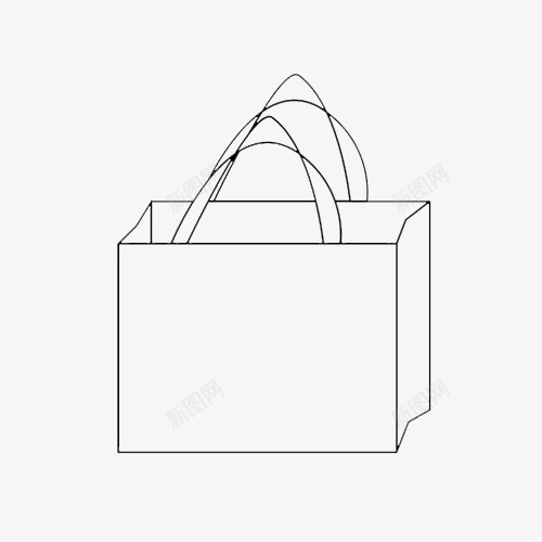 购物袋简笔画图标png_新图网 https://ixintu.com 包包简笔画 卡通手绘 女士包包 挎包 时尚 箱包 购物 购物袋