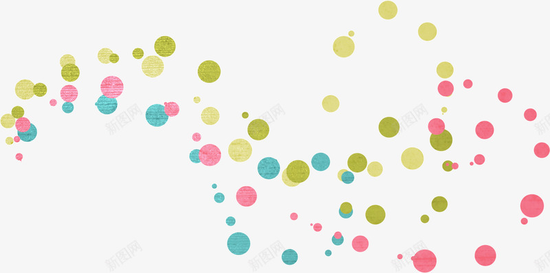 彩色漂浮的小圆点png免抠素材_新图网 https://ixintu.com 小圆点 彩色 漂浮的