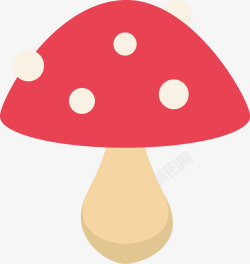 圆点蘑菇红色卡通蘑菇高清图片