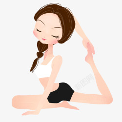 做瑜伽的美女素材