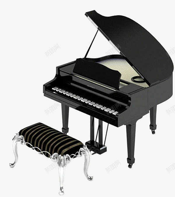 钢琴png免抠素材_新图网 https://ixintu.com 三角钢琴斜翻盖 实木钢琴 钢琴装饰图